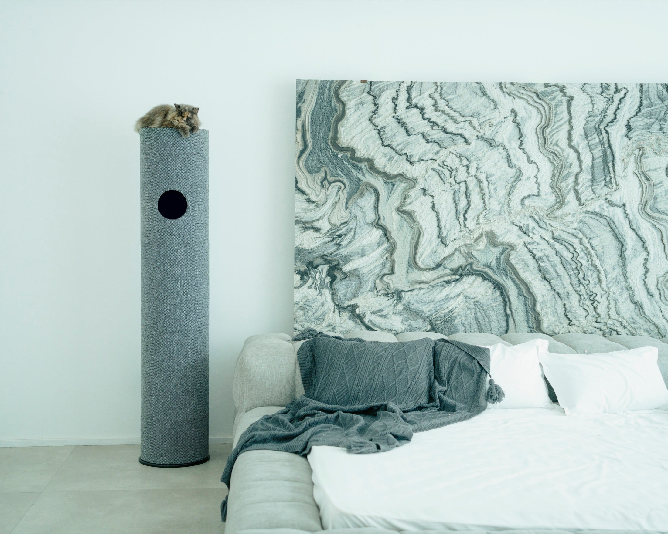 Catterpod architectural tower in a minimal interior